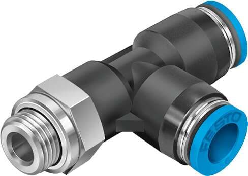 Festo 132080 push-in T-fitting QSTL-G1/4-10-50 360° orientable, male thread with external hexagon. Size: Standard, Nominal size: 8 mm, Type of seal on screw-in stud: Sealing ring, Assembly position: Any, Container size: 50 Festo 132080 push-in T-fitting QSTL-G1/4-10-50 360° orientable, male thread with external hexagon. Size: Standard, Nominal size: 8 mm, Type of seal on screw-in stud: Sealing ring, Assembly position: Any, Container size: 50