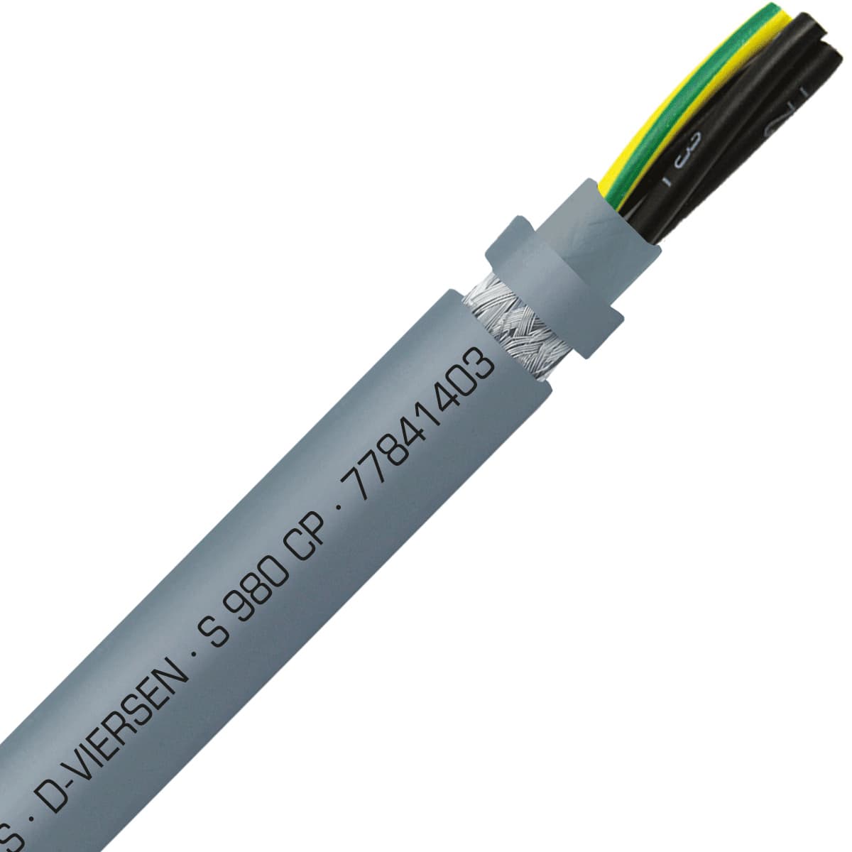 SAB 77841403 S 980 CP - 14 AWG/3c, shielded halogen-free heavy duty continuous flex PUR control cable, UL, CSA, CE, RoHS SAB 77841403 S 980 CP - 14 AWG/3c, shielded halogen-free heavy duty continuous flex PUR control cable, UL, CSA, CE, RoHS