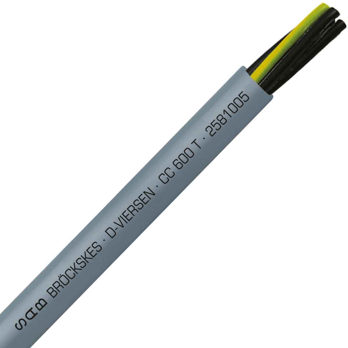 SAB 2581005 CC 600 T- 10 AWG/5c, oil resistant PVC control cable, 105°C, UL, CSA, CE, RoHS SAB 2581005 CC 600 T- 10 AWG/5c, oil resistant PVC control cable, 105°C, UL, CSA, CE, RoHS