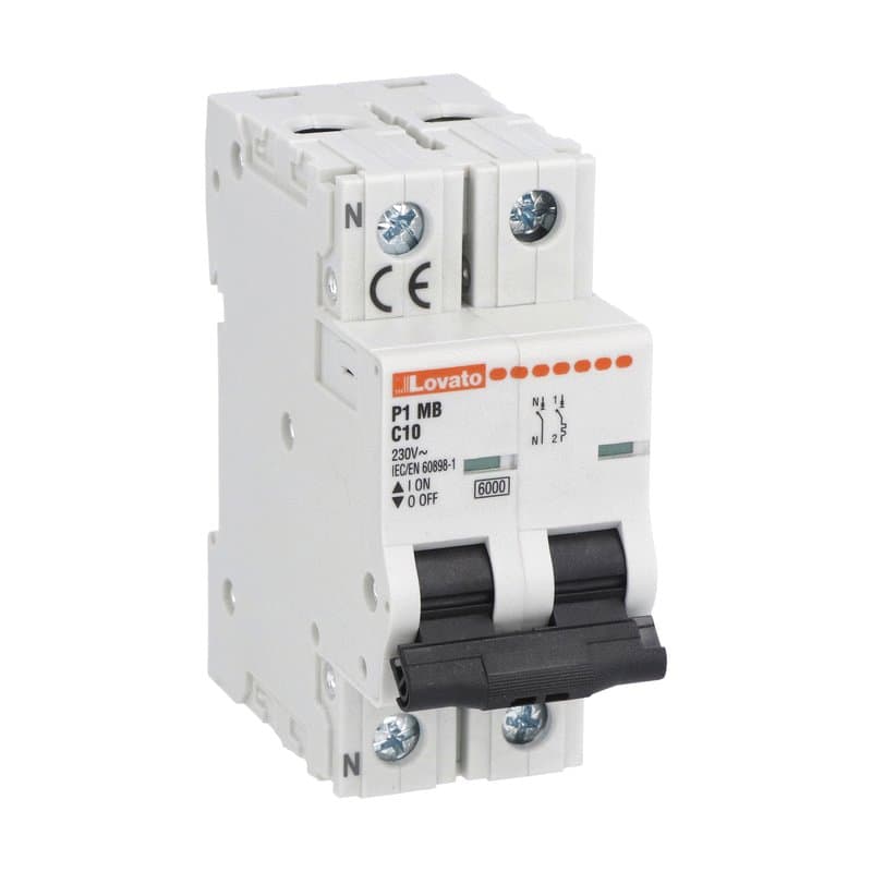 Lovato Electric P1MB1NC32 P1MB1NC32 Lovato - Miniature circuit breaker, 1P+N - 6kA. 2 modules, characteristic C, 32A Lovato Electric P1MB1NC32 P1MB1NC32 Lovato - Miniature circuit breaker, 1P+N - 6kA. 2 modules, characteristic C, 32A