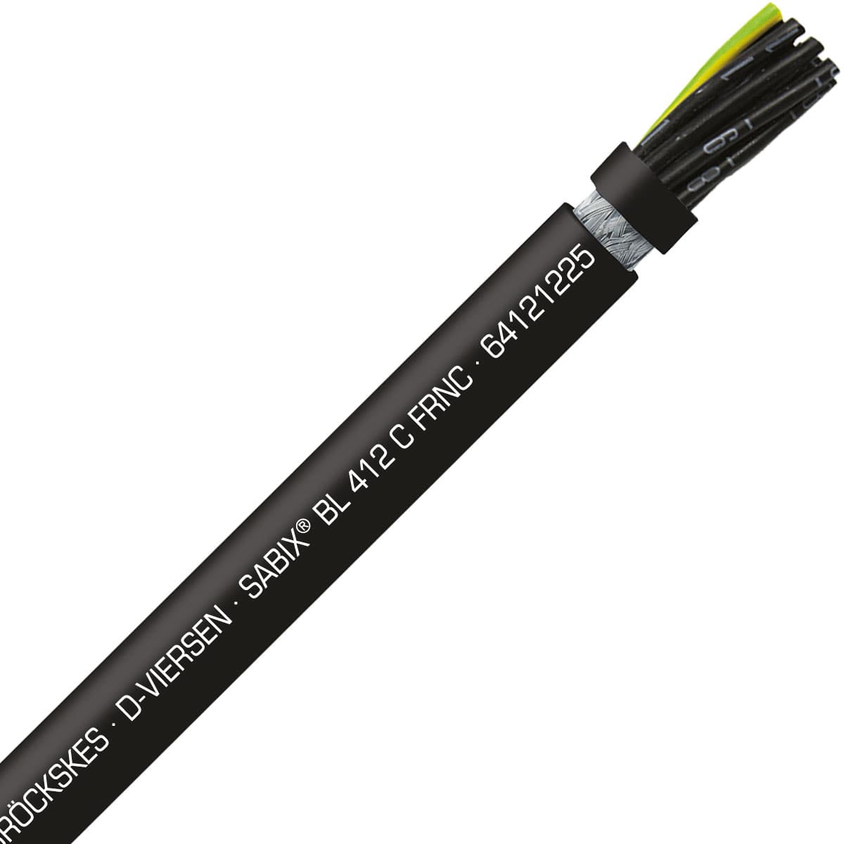 SAB 64121225 SABIX BL 412 C FRNC - 14 AWG/12c, shielded halogen-free flame retardant flexible power cable for shipboard, DNV-GL, CE, RoHS SAB 64121225 SABIX BL 412 C FRNC - 14 AWG/12c, shielded halogen-free flame retardant flexible power cable for shipboard, DNV-GL, CE, RoHS