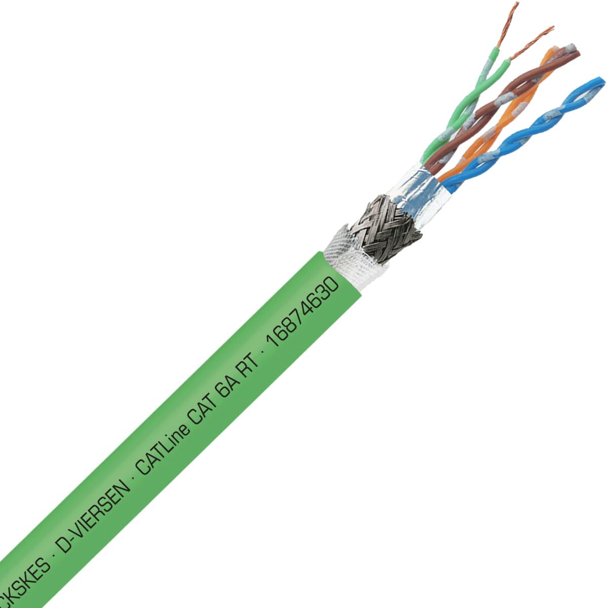 SAB 16874630 CATLine CAT 6 RT - 26 AWG/4pr, shielded torsional halogen-free CAT 6 ethernet cable, UL, CSA, CE, RoHS SAB 16874630 CATLine CAT 6 RT - 26 AWG/4pr, shielded torsional halogen-free CAT 6 ethernet cable, UL, CSA, CE, RoHS