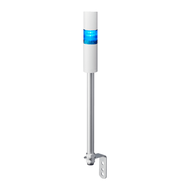 Patlite LR4-102LJBW-B 40mm 1-tier Signal Tower, 24V DC, Pole Mount with L Bracket and Cable, Flashing/Buzzer, Off-white Body, Blue LED Patlite LR4-102LJBW-B 40mm 1-tier Signal Tower, 24V DC, Pole Mount with L Bracket and Cable, Flashing/Buzzer, Off-white Body, Blue LED