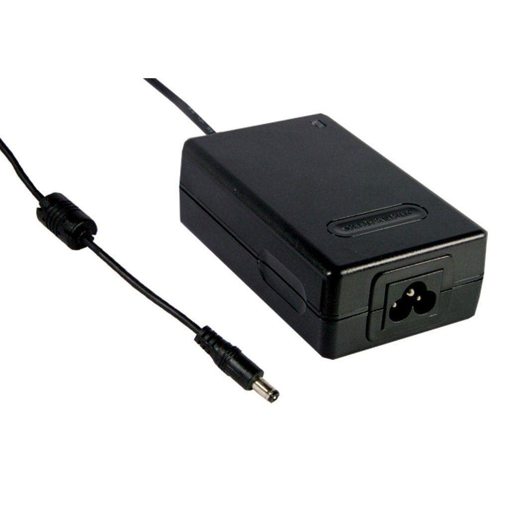 MEAN WELL MES30C-4P1J AC-DC Single output medical desktop adaptor with 3 pin IEC320-C6 socket; Output 15VDC at 2 with P1J tuning fork plug OD 5.5mm; ID 2.1mm; length 11mm; 2xMOPP; Class I; MES30C-4P1J is succeeded by GSM40A15-P1J. MEAN WELL MES30C-4P1J AC-DC Single output medical desktop adaptor with 3 pin IEC320-C6 socket; Output 15VDC at 2 with P1J tuning fork plug OD 5.5mm; ID 2.1mm; length 11mm; 2xMOPP; Class I; MES30C-4P1J is succeeded by GSM40A15-P1J.