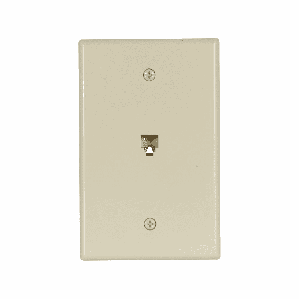 Eaton 3533-4V 3533-4V Eaton - Telephone Jack Wallplate, Ivory, Thermoplastic, Surface, 625B4, Mid-size, 4-conductor jack, RJ11, RJ14, Jack Eaton 3533-4V 3533-4V Eaton - Telephone Jack Wallplate, Ivory, Thermoplastic, Surface, 625B4, Mid-size, 4-conductor jack, RJ11, RJ14, Jack