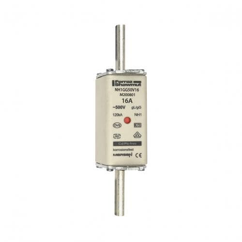 Mersen M200801 NH fuse-link gG, 500VAC, size 1, 16A double indicator/live tags Mersen M200801 NH fuse-link gG, 500VAC, size 1, 16A double indicator/live tags