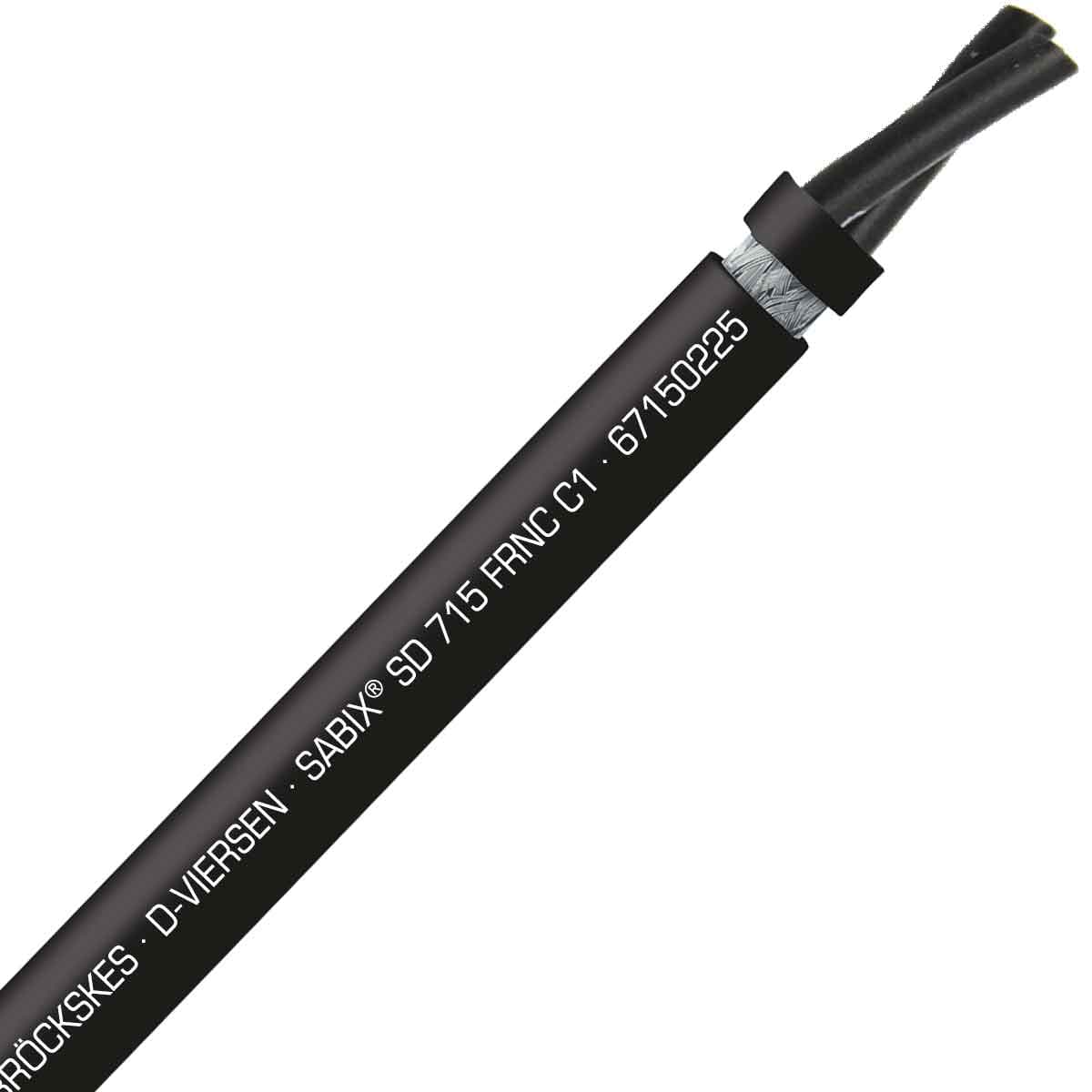 SAB 67150225 SABIX SD 715 C FRNC C1 - 24 AWG/2c, shielded halogen-free flame retardant continuous flex data cable, CE, RoHS SAB 67150225 SABIX SD 715 C FRNC C1 - 24 AWG/2c, shielded halogen-free flame retardant continuous flex data cable, CE, RoHS