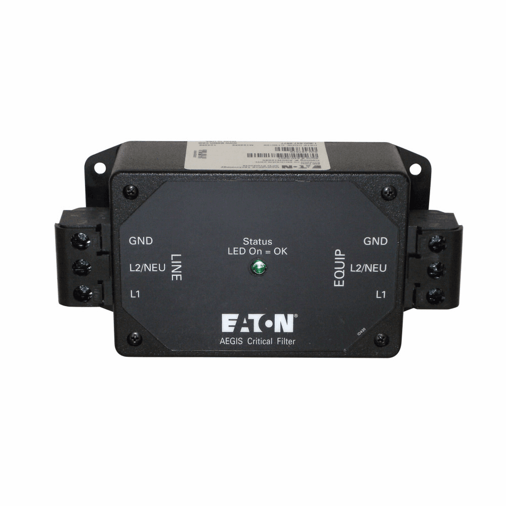 Eaton AGCF23015 AGCF23015 Eaton - AEGIS Powerline Filter, 230 Vac, 15A, Critical protection with filtering, Single-pole Eaton AGCF23015 AGCF23015 Eaton - AEGIS Powerline Filter, 230 Vac, 15A, Critical protection with filtering, Single-pole