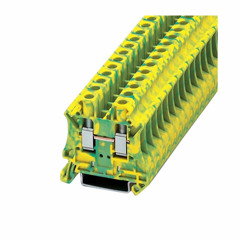 Eaton XBUT6PE XBUT6PE Eaton - Eaton XB IEC terminal block, Screw connection single level ground block, Green/yellow, 8 AWG/6 mm2 maximum wire, IEC #15-3 AWG, UL #14-1/0 AWG wire Eaton XBUT6PE XBUT6PE Eaton - Eaton XB IEC terminal block, Screw connection single level ground block, Green/yellow, 8 AWG/6 mm2 maximum wire, IEC #15-3 AWG, UL #14-1/0 AWG wire