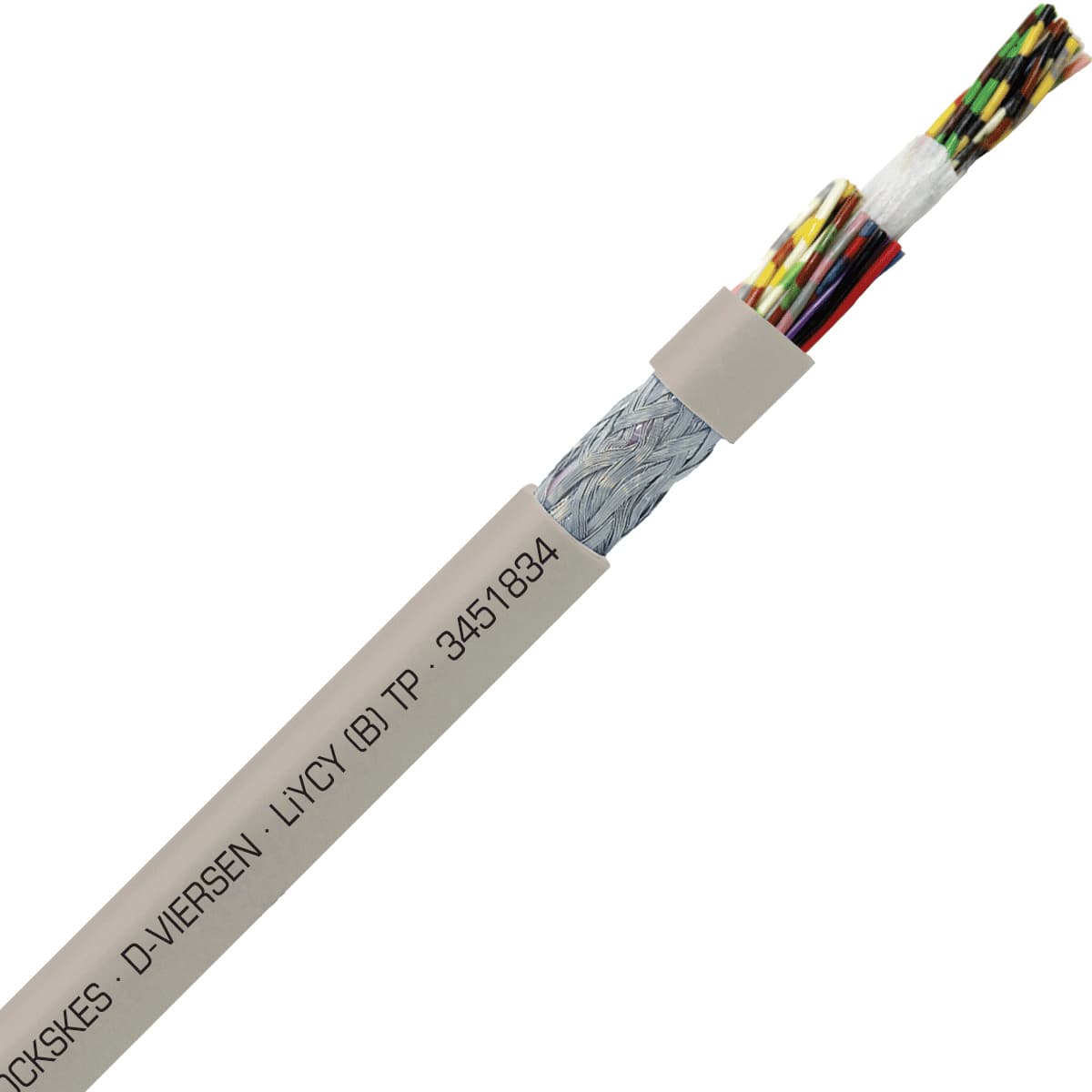 SAB 3451834 LiYCY (B) TP - 22 AWG/18pr, shielded multi-paired signal and control PVC cable with DIN color code SAB 3451834 LiYCY (B) TP - 22 AWG/18pr, shielded multi-paired signal and control PVC cable with DIN color code