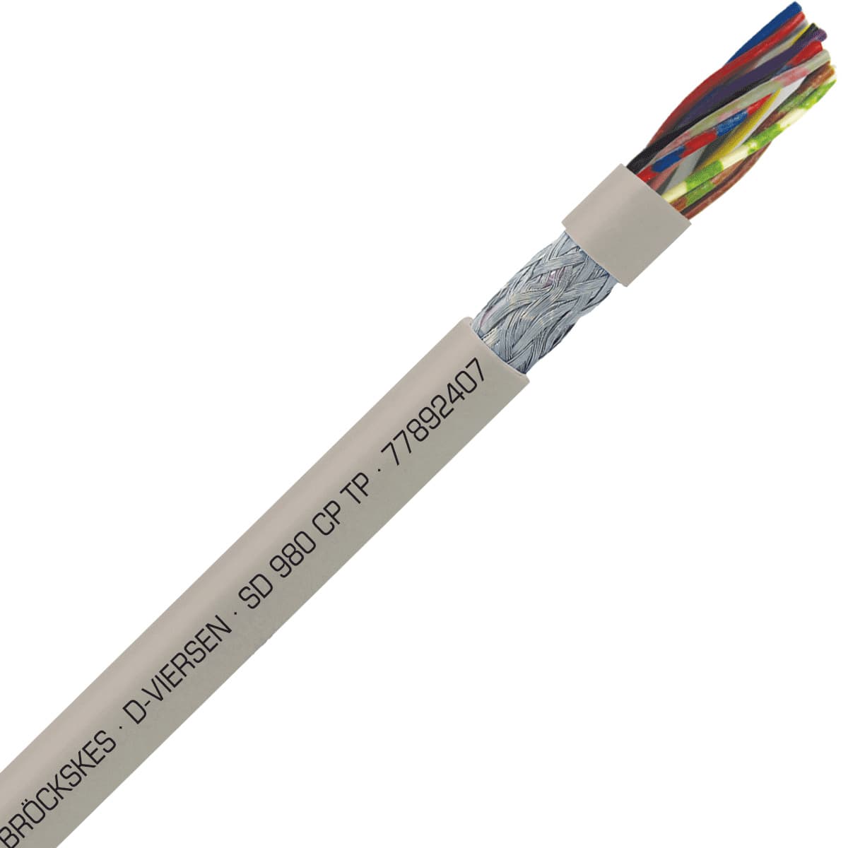 SAB 77892407 SD 980 CP TP - 24 AWG/7pr, shielded halogen-free continuous flex heavy duty PUR data cable, UL, CSA, CE, RoHS SAB 77892407 SD 980 CP TP - 24 AWG/7pr, shielded halogen-free continuous flex heavy duty PUR data cable, UL, CSA, CE, RoHS