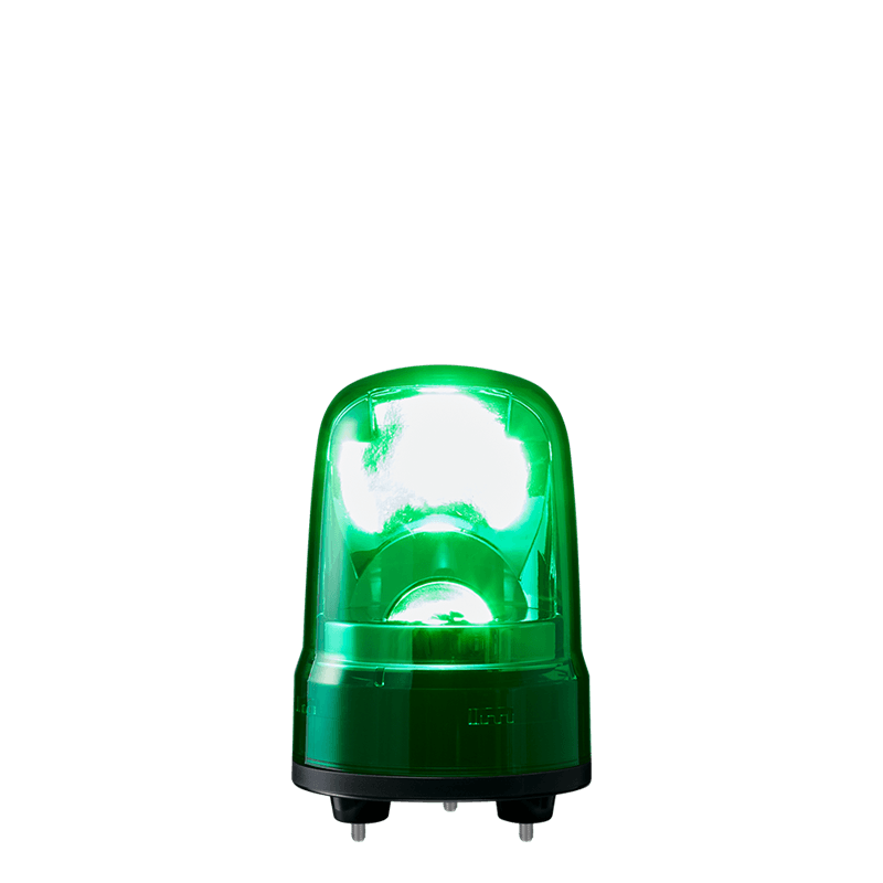 Patlite SKS-M1J-G 80mm, Rotating Signal Beacon, 12-24V DC, 3-Screw Mount with Cable, Green Patlite SKS-M1J-G 80mm, Rotating Signal Beacon, 12-24V DC, 3-Screw Mount with Cable, Green