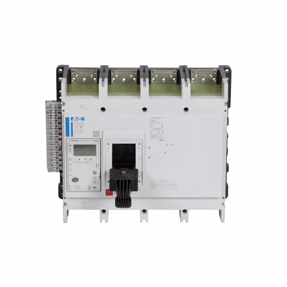 Eaton PDF64P2000P4YM Eaton Power Defense molded case circuit breaker, Globally Rated 100% UL, Frame 6, Four Pole (100% N), 2000A, 100kA/480V, PXR25 ARMS LSI w/ Modbus RTU, CAM Link, ZSI and Relays, No Terminals (Metric Tapped Conductors) Eaton PDF64P2000P4YM Eaton Power Defense molded case circuit breaker, Globally Rated 100% UL, Frame 6, Four Pole (100% N), 2000A, 100kA/480V, PXR25 ARMS LSI w/ Modbus RTU, CAM Link, ZSI and Relays, No Terminals (Metric Tapped Conductors)