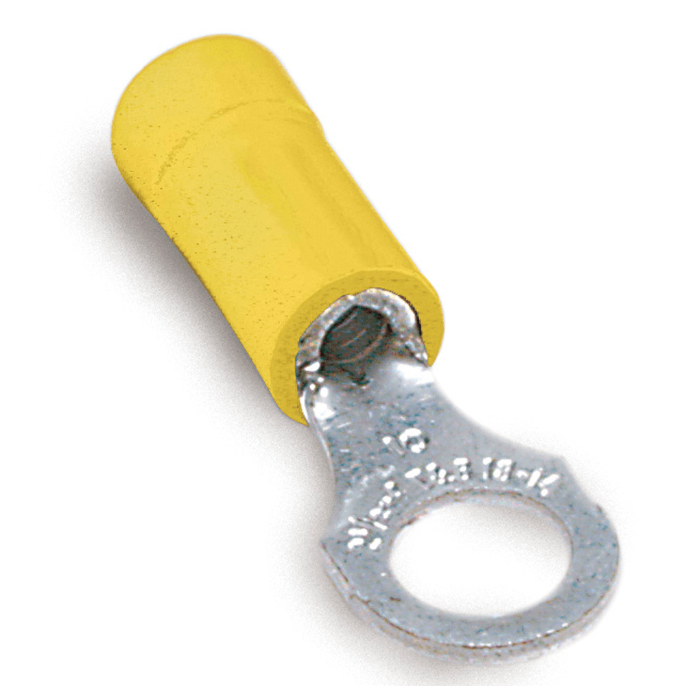 ABB Control 10RC14 10RC14 ABB Control - Vinyl-Insulated Ring Terminal, Length 1.16 Inches, Width .50 Inches, Maximum Insulation .210, Bolt Hole 1/4 Inch, Wire Range #12-#10 AWG, Color Yellow, Copper, Tin Plated ABB Control 10RC14 10RC14 ABB Control - Vinyl-Insulated Ring Terminal, Length 1.16 Inches, Width .50 Inches, Maximum Insulation .210, Bolt Hole 1/4 Inch, Wire Range #12-#10 AWG, Color Yellow, Copper, Tin Plated