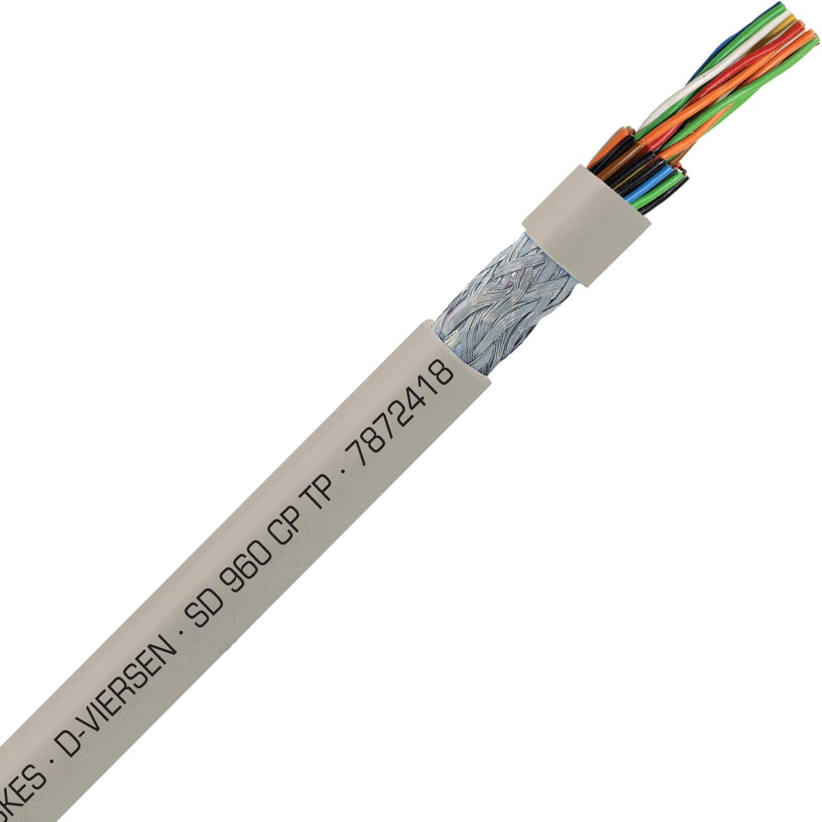 SAB 7872418 SD 960 CP TP - 24 AWG/18pr, shielded oil resistant continuous flex paired data cable, UL, CSA, CE, RoHS SAB 7872418 SD 960 CP TP - 24 AWG/18pr, shielded oil resistant continuous flex paired data cable, UL, CSA, CE, RoHS