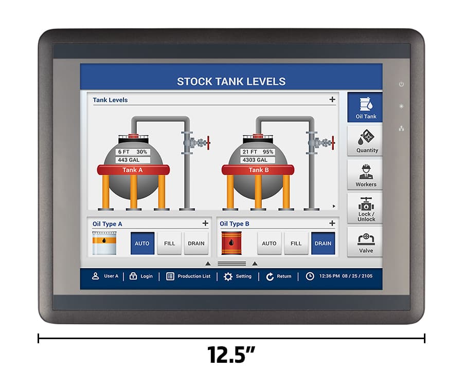 Maple Systems HMI5121XL 12.1" Advanced HMI, 1 Ethernet Port, 2 USB Ports, 2 Serial Ports, Dark Grey, Aluminum Enclosure Maple Systems HMI5121XL 12.1" Advanced HMI, 1 Ethernet Port, 2 USB Ports, 2 Serial Ports, Dark Grey, Aluminum Enclosure