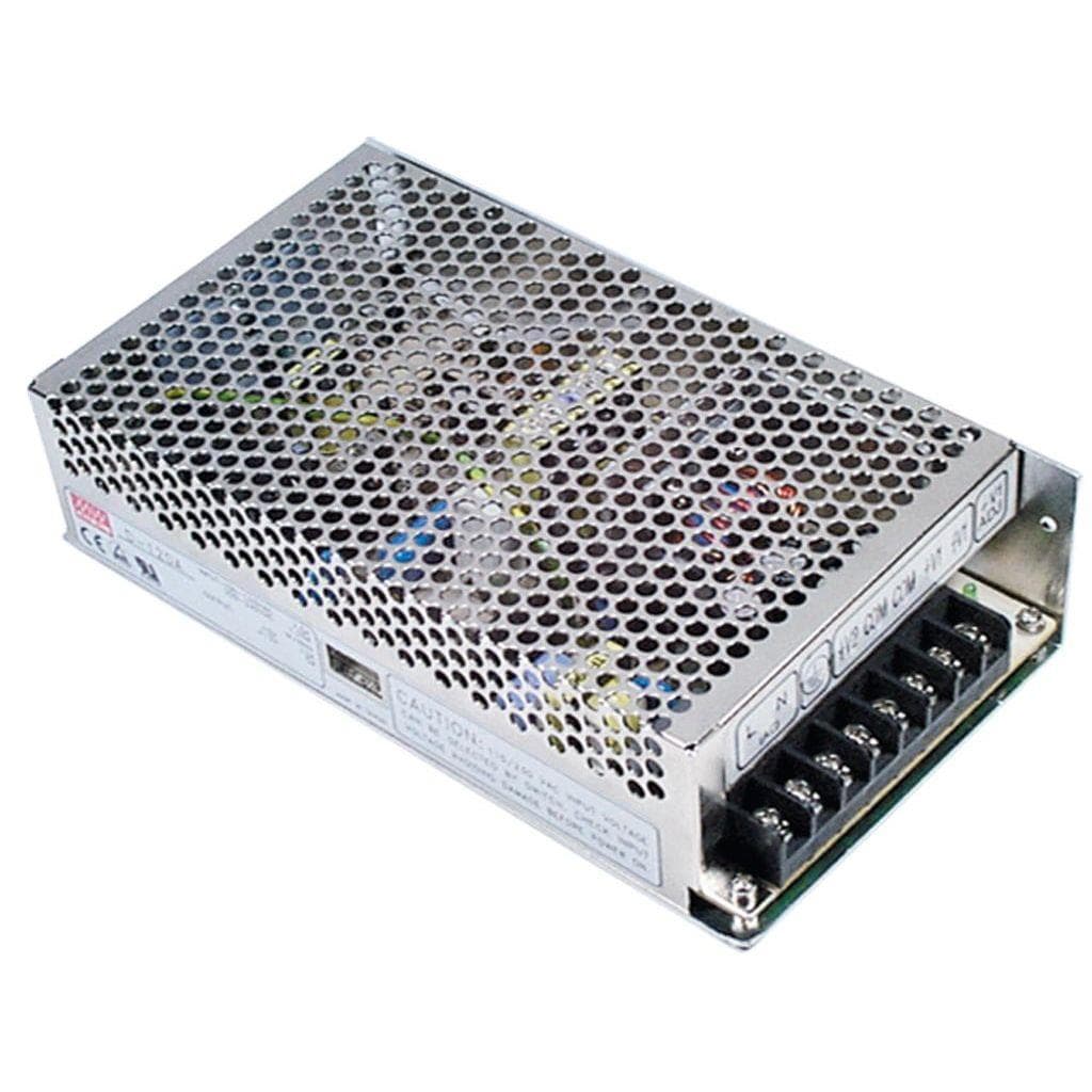 MEAN WELL T-120B AC-DC Enclosed triple output power supply; Output +5Vdc at 11A +12Vdc at 4.5A -12Vdc at 1A; T-120B is succeeded by RT-125B. MEAN WELL T-120B AC-DC Enclosed triple output power supply; Output +5Vdc at 11A +12Vdc at 4.5A -12Vdc at 1A; T-120B is succeeded by RT-125B.