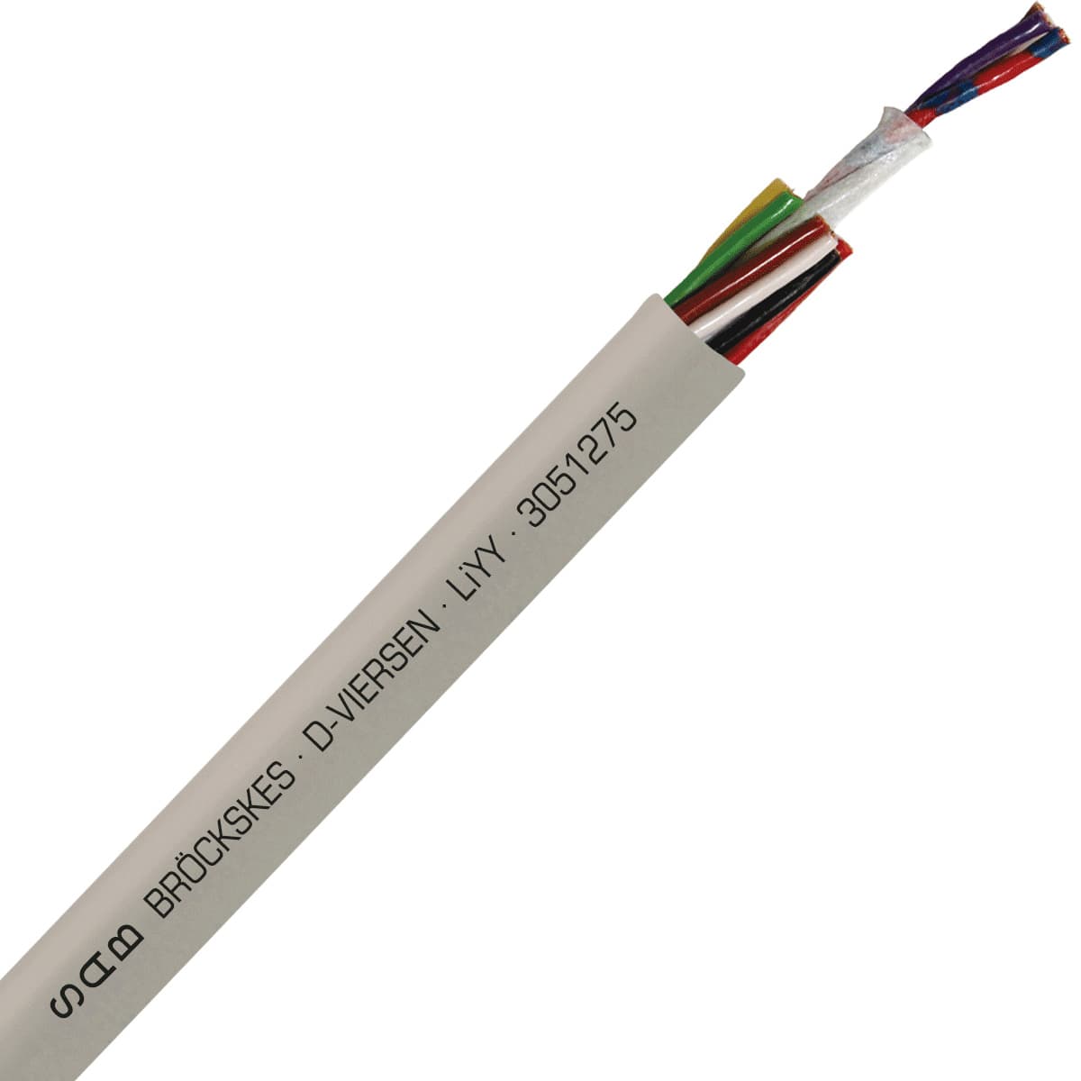 SAB 3051275 LiYY - 19 AWG/12c, multi-conductor signal and control PVC cable with DIN color code SAB 3051275 LiYY - 19 AWG/12c, multi-conductor signal and control PVC cable with DIN color code