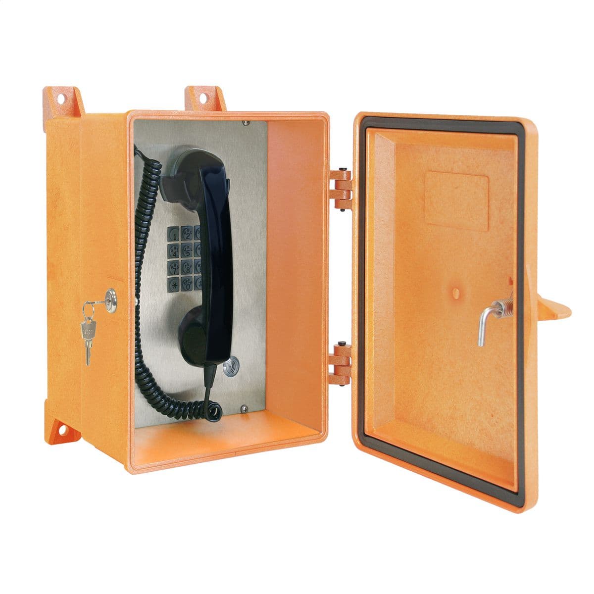 Hubbell 354-001ORH1LD Model 354-001 Series NEMA 4X Telephones are designed for use in extreme weather conditions where temperature and moisture are a concern. They are ideal for use in areas that require a direct water spray (hose-down) for cleaning purposes or where a non-cor Hubbell 354-001ORH1LD Model 354-001 Series NEMA 4X Telephones are designed for use in extreme weather conditions where temperature and moisture are a concern. They are ideal for use in areas that require a direct water spray (hose-down) for cleaning purposes or where a non-cor