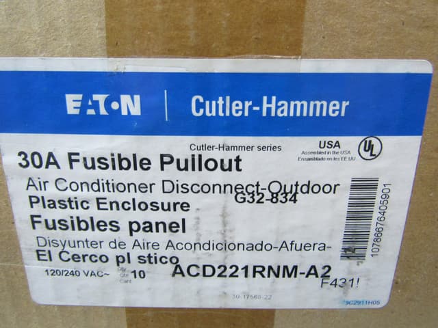 ACD221RNM Part Image. Manufactured by Eaton.