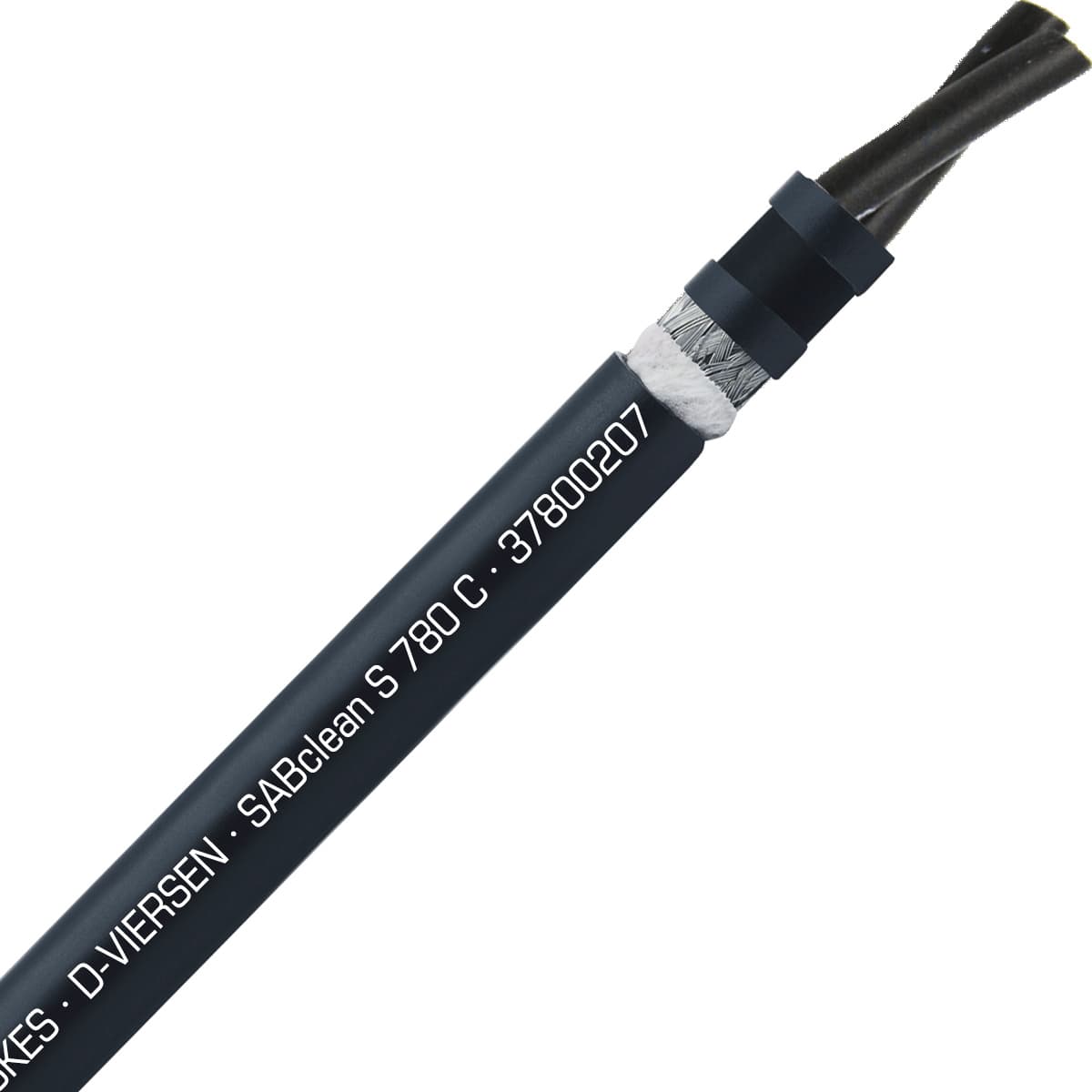 SAB 37800207 SABclean S 780 C - 19 AWG/2c, continuous flex shielded control cable, CE, RoHS SAB 37800207 SABclean S 780 C - 19 AWG/2c, continuous flex shielded control cable, CE, RoHS