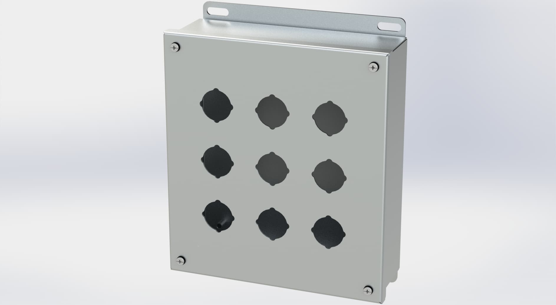 Saginaw Control SCE-9PBSS6 S.S. PB Enclosure, Height:9.50", Width:8.50", Depth:3.00", #4 brushed finish on all exterior surfaces. Saginaw Control SCE-9PBSS6 S.S. PB Enclosure, Height:9.50", Width:8.50", Depth:3.00", #4 brushed finish on all exterior surfaces.