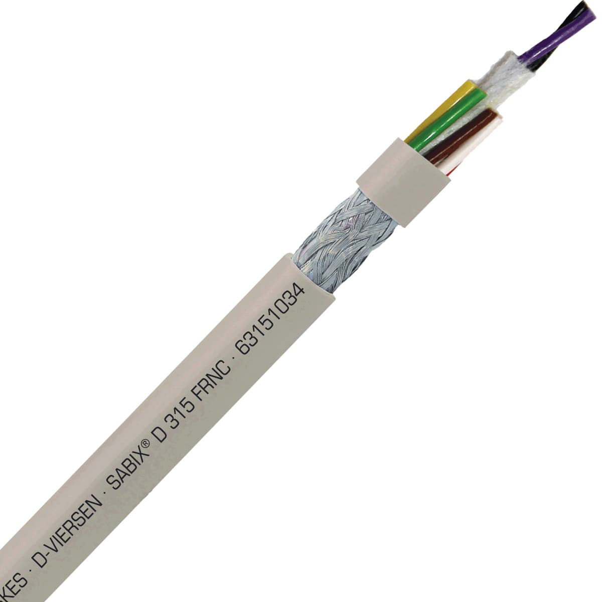 SAB 63151034 SABIX D 315 FRNC -22 AWG/10c, halogen-free flame retardant flexible SABIX data cable, CE, RoHS SAB 63151034 SABIX D 315 FRNC -22 AWG/10c, halogen-free flame retardant flexible SABIX data cable, CE, RoHS