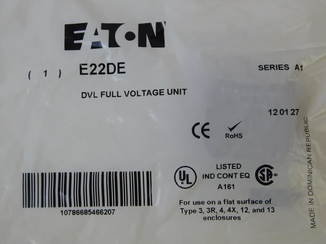 E22DE Part Image. Manufactured by Eaton.