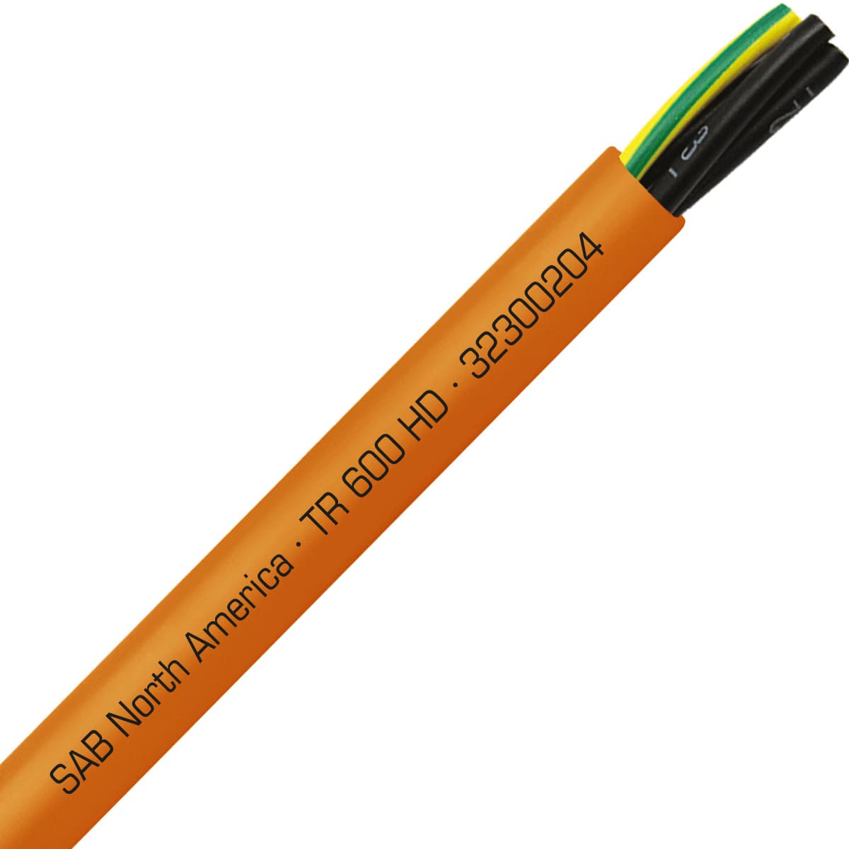 SAB 32300204 TR 600 HD - 2 AWG/4c, oil resistant heavy duty flexible exposed run orange TPE tray cable, UL, CSA, CE, RoHS SAB 32300204 TR 600 HD - 2 AWG/4c, oil resistant heavy duty flexible exposed run orange TPE tray cable, UL, CSA, CE, RoHS
