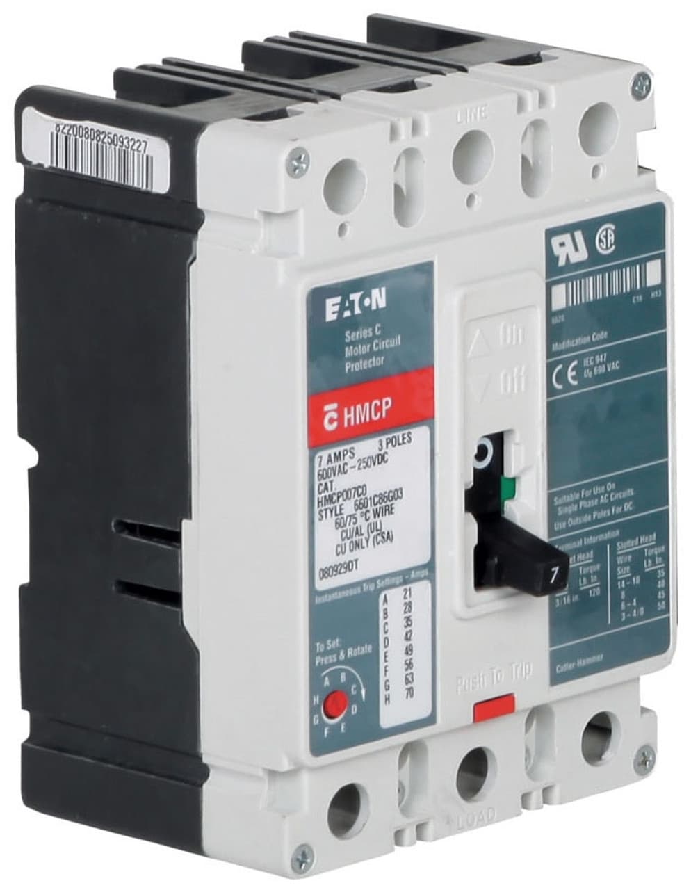 Cutler-Hammer HMCP050G2C Cutler Hammer HMCP050G2C Motor Circuit Protector (MCPs) EA Cutler-Hammer HMCP050G2C Cutler Hammer HMCP050G2C Motor Circuit Protector (MCPs) EA