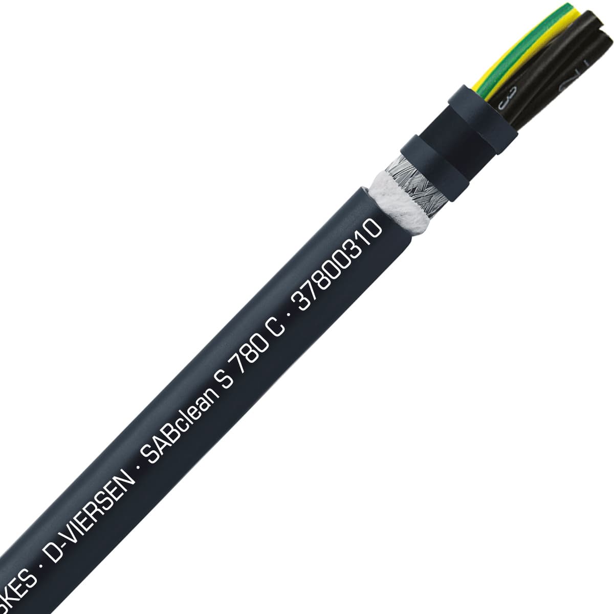 SAB 37800310 SABclean S 780 C - 18 AWG/3c, continuous flex shielded control cable, CE, RoHS SAB 37800310 SABclean S 780 C - 18 AWG/3c, continuous flex shielded control cable, CE, RoHS