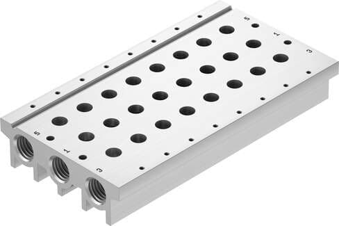 Festo 574461 manifold rail VABM-L1-18S-G38-8 Grid dimension: 19 mm, Max. number of valve positions: 16, Operating pressure: -0,9 - 10 bar, Authorisation: (* RCM Mark, * c CSA us (OL), * c UL us - Recognized (OL)), Corrosion resistance classification CRC: 2 - Moderate Festo 574461 manifold rail VABM-L1-18S-G38-8 Grid dimension: 19 mm, Max. number of valve positions: 16, Operating pressure: -0,9 - 10 bar, Authorisation: (* RCM Mark, * c CSA us (OL), * c UL us - Recognized (OL)), Corrosion resistance classification CRC: 2 - Moderate