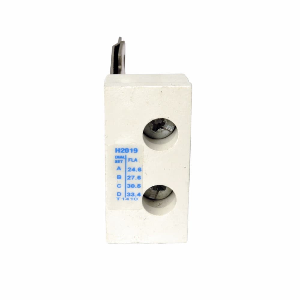 Eaton H2019-3 H2019-3 Eaton - Freedom Standard Trip Heater Pack, Standard Trip, Class 20 , NEMA, IEC , full load range 24.6A 27.6A 30.5A 33.4A Dial positions A B C D respectively, overload relay 105 or 144A Eaton H2019-3 H2019-3 Eaton - Freedom Standard Trip Heater Pack, Standard Trip, Class 20 , NEMA, IEC , full load range 24.6A 27.6A 30.5A 33.4A Dial positions A B C D respectively, overload relay 105 or 144A