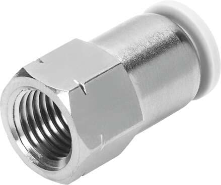 Festo 564649 push-in fitting QBF-3/8-3/8-U female thread with external hexagon. Size: Standard, Nominal size: 0,315 ", Type of seal on screw-in stud: coating, Assembly position: Any, Design structure: Push/pull principle Festo 564649 push-in fitting QBF-3/8-3/8-U female thread with external hexagon. Size: Standard, Nominal size: 0,315 ", Type of seal on screw-in stud: coating, Assembly position: Any, Design structure: Push/pull principle