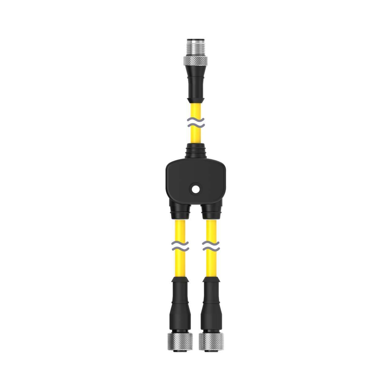Banner CSB-M1281M1281 M12 QD Splitter Cable; 8-pin Double-ended with 0.3 Female Branches and; Male Rotatable Trunk Connector; 0.3 m Trunk Length; 8X22 GA 1 ft Trunk 1 ft Branch Banner CSB-M1281M1281 M12 QD Splitter Cable; 8-pin Double-ended with 0.3 Female Branches and; Male Rotatable Trunk Connector; 0.3 m Trunk Length; 8X22 GA 1 ft Trunk 1 ft Branch