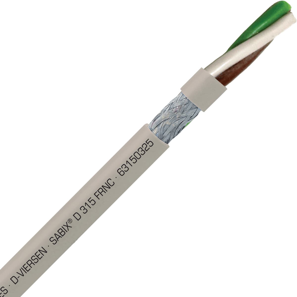 SAB 63150325 SABIX D 315 FRNC -24 AWG/3c, halogen-free flame retardant flexible SABIX data cable, CE, RoHS SAB 63150325 SABIX D 315 FRNC -24 AWG/3c, halogen-free flame retardant flexible SABIX data cable, CE, RoHS
