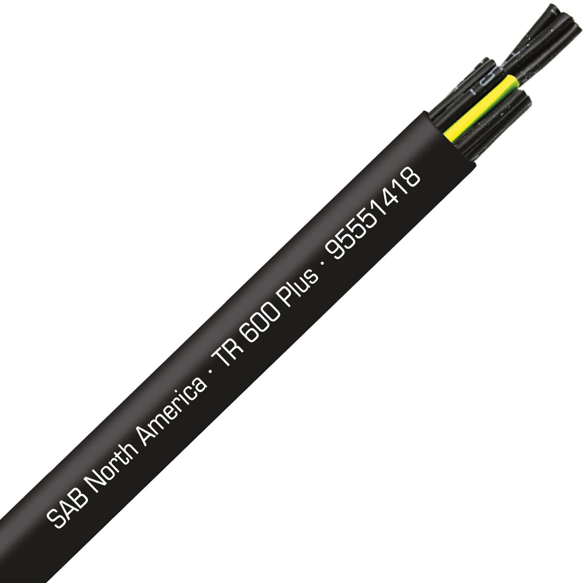 SAB 95551418 TR 600 Plus - 14 AWG/18c, UV and oil resistant flexible exposed run tray cable with reduced O.D., UL, CSA, CE, RoHS SAB 95551418 TR 600 Plus - 14 AWG/18c, UV and oil resistant flexible exposed run tray cable with reduced O.D., UL, CSA, CE, RoHS