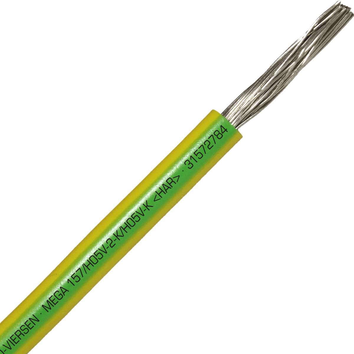 SAB 31572784 MEGA 157/H05V2-K/H05V-K (HAR/UL/CSA/CE) - 14 AWG hook-up wire, Green/Yellow SAB 31572784 MEGA 157/H05V2-K/H05V-K (HAR/UL/CSA/CE) - 14 AWG hook-up wire, Green/Yellow