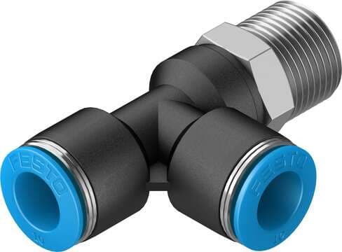 Festo 153124 push-in T-fitting QSTL-3/8-10 360° orientable, male thread with external hexagon. Size: Standard, Nominal size: 8,3 mm, Type of seal on screw-in stud: coating, Assembly position: Any, Container size: 10 Festo 153124 push-in T-fitting QSTL-3/8-10 360° orientable, male thread with external hexagon. Size: Standard, Nominal size: 8,3 mm, Type of seal on screw-in stud: coating, Assembly position: Any, Container size: 10