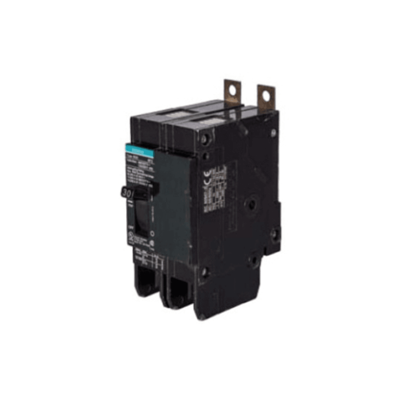 Siemens BQD230 480 VAC Star/277 VAC, 125/250 VDC, 30 A, 14 kA, 2-Pole, Bolt-On Mount, Molded Case, Branch, Thermal Magnetic Siemens BQD230 480 VAC Star/277 VAC, 125/250 VDC, 30 A, 14 kA, 2-Pole, Bolt-On Mount, Molded Case, Branch, Thermal Magnetic