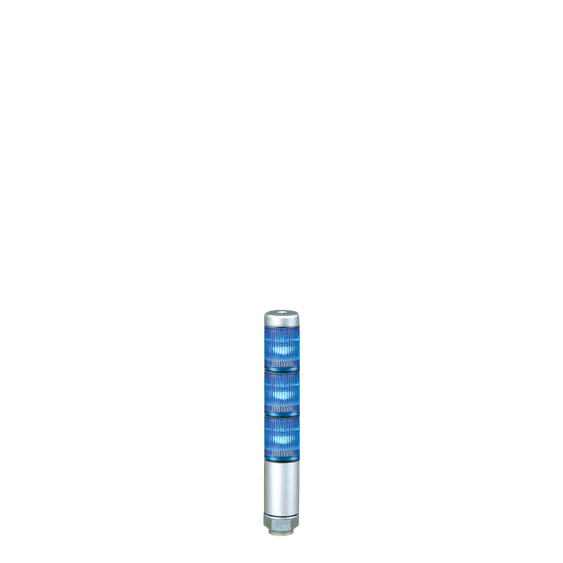 Patlite MPS-302-BBB 30mm 3-Tier LED Signal Tower, 24V AC/DC, Direct Mount, Short Silver Body, LED: Blue, Blue, Blue Patlite MPS-302-BBB 30mm 3-Tier LED Signal Tower, 24V AC/DC, Direct Mount, Short Silver Body, LED: Blue, Blue, Blue