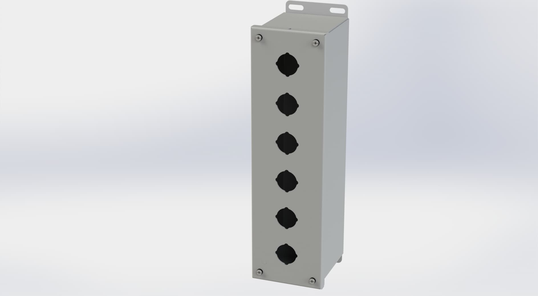 Saginaw Control SCE-6PBXVL PBX Enclosure, Height:14.75", Width:4.00", Depth:4.75", ANSI-61 gray powder coating inside and out. Saginaw Control SCE-6PBXVL PBX Enclosure, Height:14.75", Width:4.00", Depth:4.75", ANSI-61 gray powder coating inside and out.