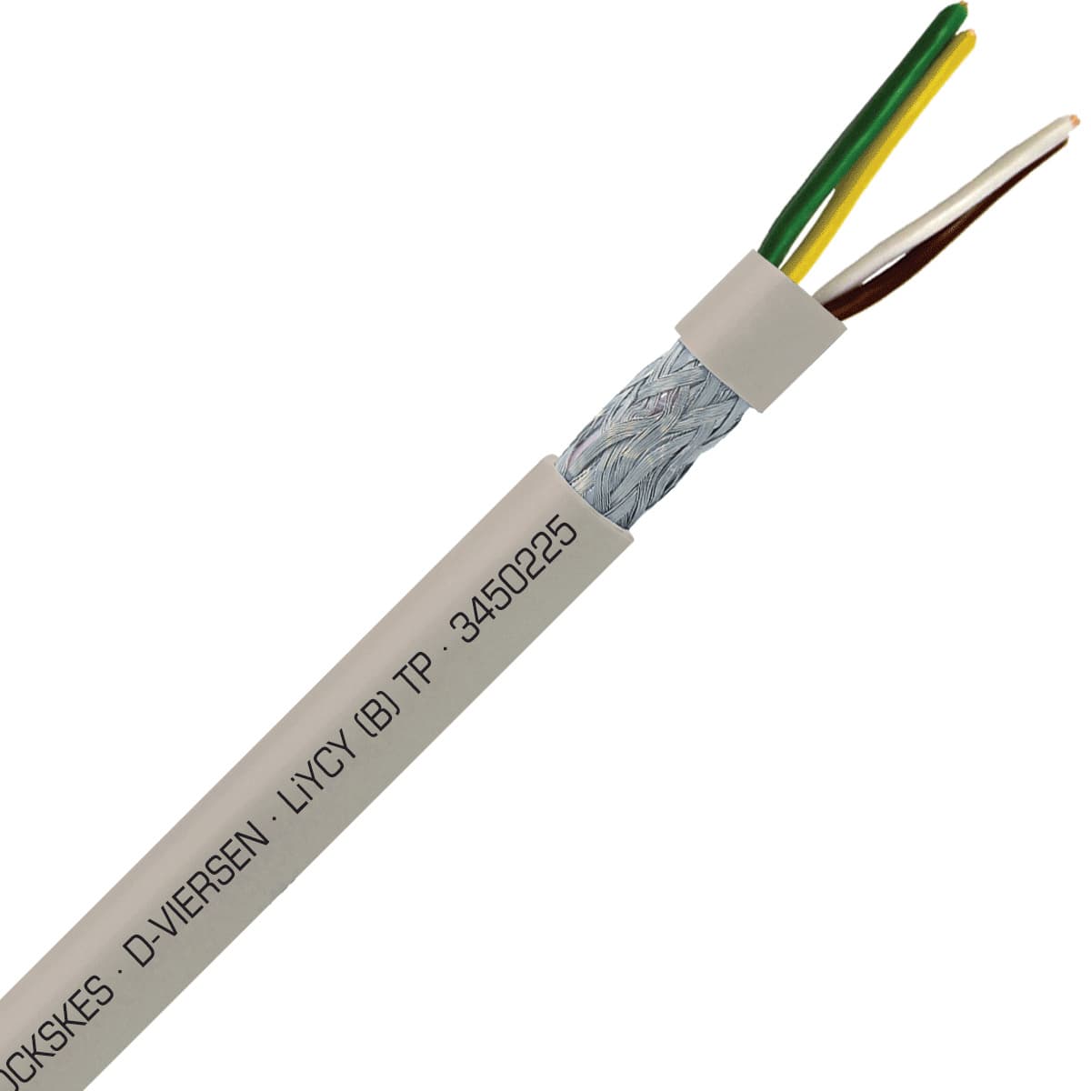 SAB 3450225 LiYCY (B) TP - 24 AWG/2pr, shielded multi-paired signal and control PVC cable with DIN color code SAB 3450225 LiYCY (B) TP - 24 AWG/2pr, shielded multi-paired signal and control PVC cable with DIN color code