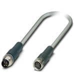 Phoenix Contact 1096000 Sensor/actuator cable, 4-position, PVC, gray, shielded, Plug straight M8, on Socket straight M8, cable length: 5 m, Foil shielding plus drain wire Phoenix Contact 1096000 Sensor/actuator cable, 4-position, PVC, gray, shielded, Plug straight M8, on Socket straight M8, cable length: 5 m, Foil shielding plus drain wire