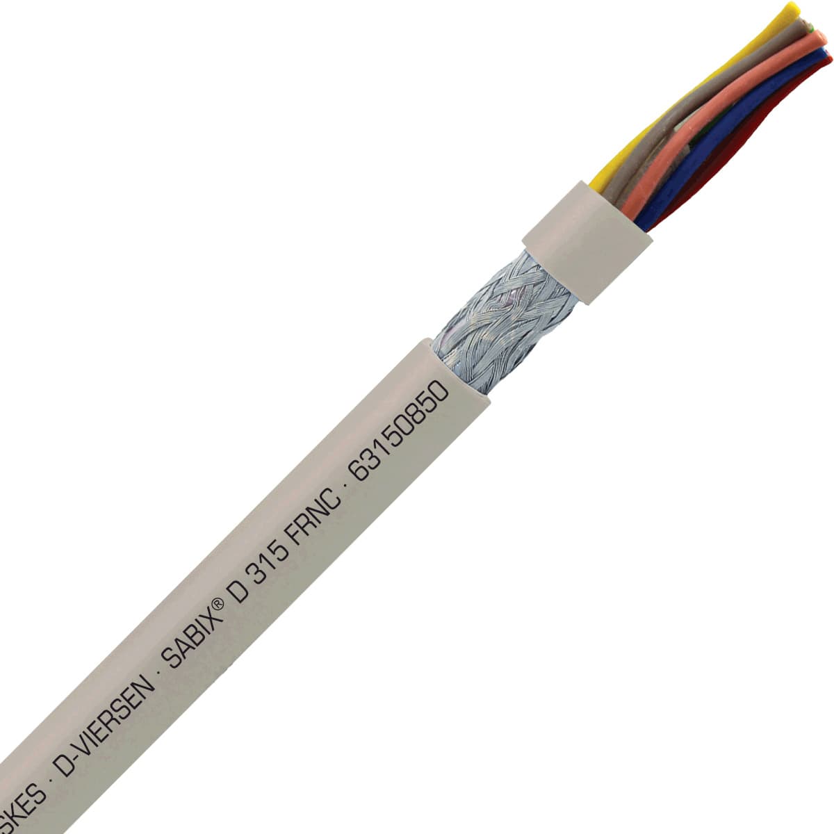 SAB 63150850 SABIX D 315 FRNC -20 AWG/8c, halogen-free flame retardant flexible SABIX data cable, CE, RoHS SAB 63150850 SABIX D 315 FRNC -20 AWG/8c, halogen-free flame retardant flexible SABIX data cable, CE, RoHS