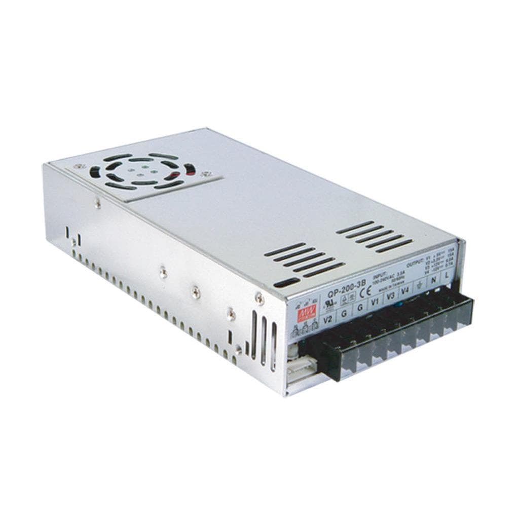 MEAN WELL QP-200-3A AC-DC Quad output enclosed power supply; Output 5Vdc at 20A +3.3Vdc at 20A +12Vdc at 8A -5Vdc at 1A; QP-200-3A is succeeded by UMP-400-24. MEAN WELL QP-200-3A AC-DC Quad output enclosed power supply; Output 5Vdc at 20A +3.3Vdc at 20A +12Vdc at 8A -5Vdc at 1A; QP-200-3A is succeeded by UMP-400-24.