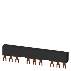 Siemens 3RV1915-2BB 3-phase busbars Modular spacing 55 mm for 3 switches and accessories Fork shape connections Siemens 3RV1915-2BB 3-phase busbars Modular spacing 55 mm for 3 switches and accessories Fork shape connections