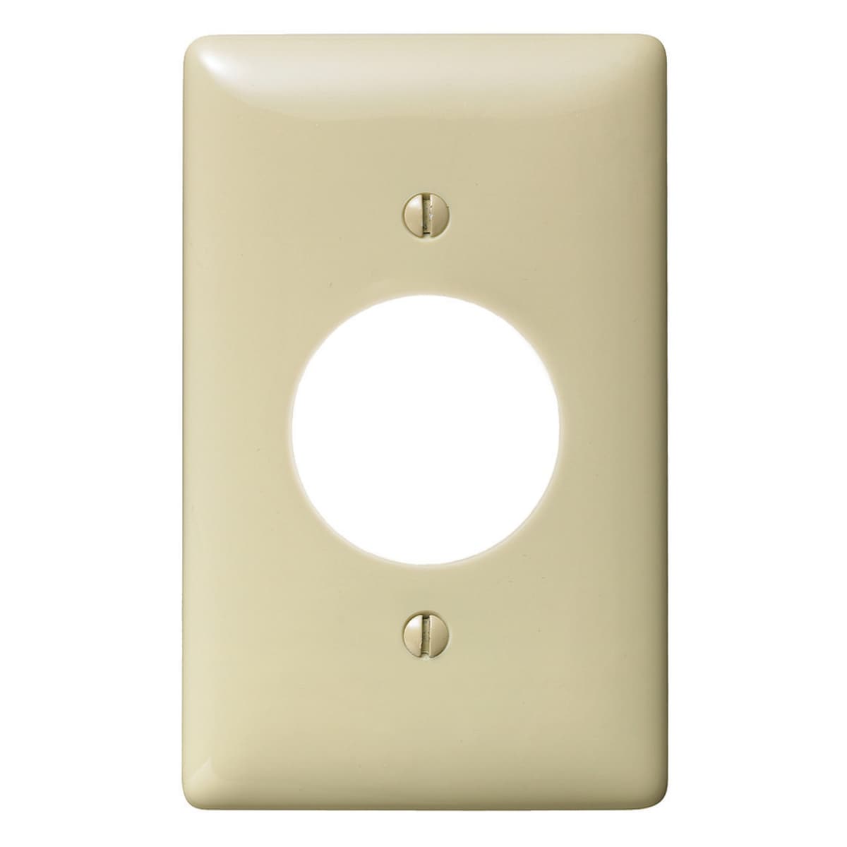 Hubbell NP720I Wallplates and Box Covers, Wallplate, Nylon, 1-Gang, 1) 1.60" Opening, Ivory  ; Reinforcement ribs for extra strength ; High-impact, self-extinguishing nylon material ; Captive screw feature holds mounting screw in place ; 1-Single 1.60 in. (40.6) Diamete Hubbell NP720I Wallplates and Box Covers, Wallplate, Nylon, 1-Gang, 1) 1.60" Opening, Ivory  ; Reinforcement ribs for extra strength ; High-impact, self-extinguishing nylon material ; Captive screw feature holds mounting screw in place ; 1-Single 1.60 in. (40.6) Diamete