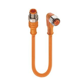 Belden 71536 Sensor/Actuator Double-Ended Cordset: Male straight A-coded orange 4-pin M12 F&B (PVC) connector to female angled A-coded orange 4-pin M12 F&B (PVC) connector, 230 V AC/DC, 4 A; PVC orange cable, 4-wires, 0.25 mm², PRST 4-PRKWT 4-07/0,3 M, 0.3 m, 4 A Belden 71536 Sensor/Actuator Double-Ended Cordset: Male straight A-coded orange 4-pin M12 F&B (PVC) connector to female angled A-coded orange 4-pin M12 F&B (PVC) connector, 230 V AC/DC, 4 A; PVC orange cable, 4-wires, 0.25 mm², PRST 4-PRKWT 4-07/0,3 M, 0.3 m, 4 A