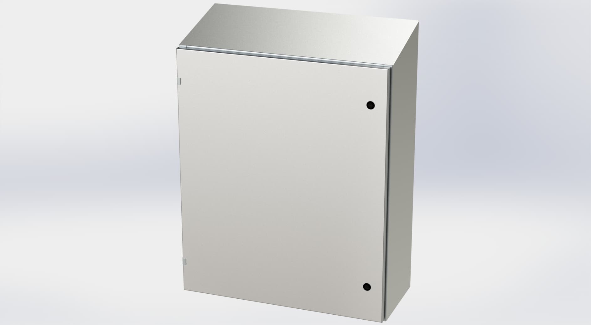 Saginaw Control SCE-36EL3012SSST S.S. EL Sloping Top Enclosure, Height:36.00", Width:30.00", Depth:12.00", #4 brushed finish on all exterior surfaces. Optional sub-panels are powder coated white. Saginaw Control SCE-36EL3012SSST S.S. EL Sloping Top Enclosure, Height:36.00", Width:30.00", Depth:12.00", #4 brushed finish on all exterior surfaces. Optional sub-panels are powder coated white.